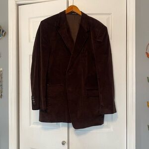 Men’s Stafford Cord Brown Blazer 46R